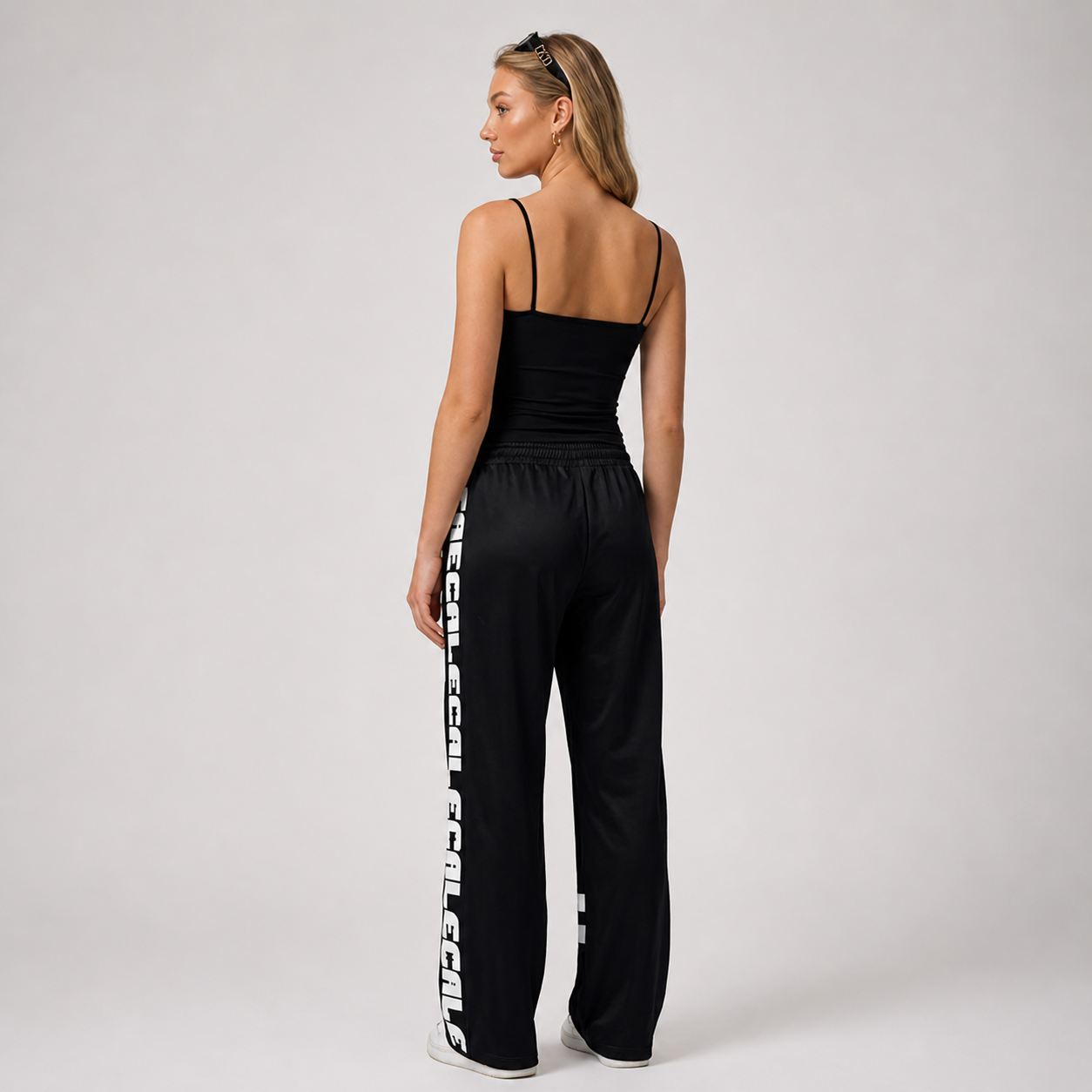 Stone wide leg track pants by Cale Collective