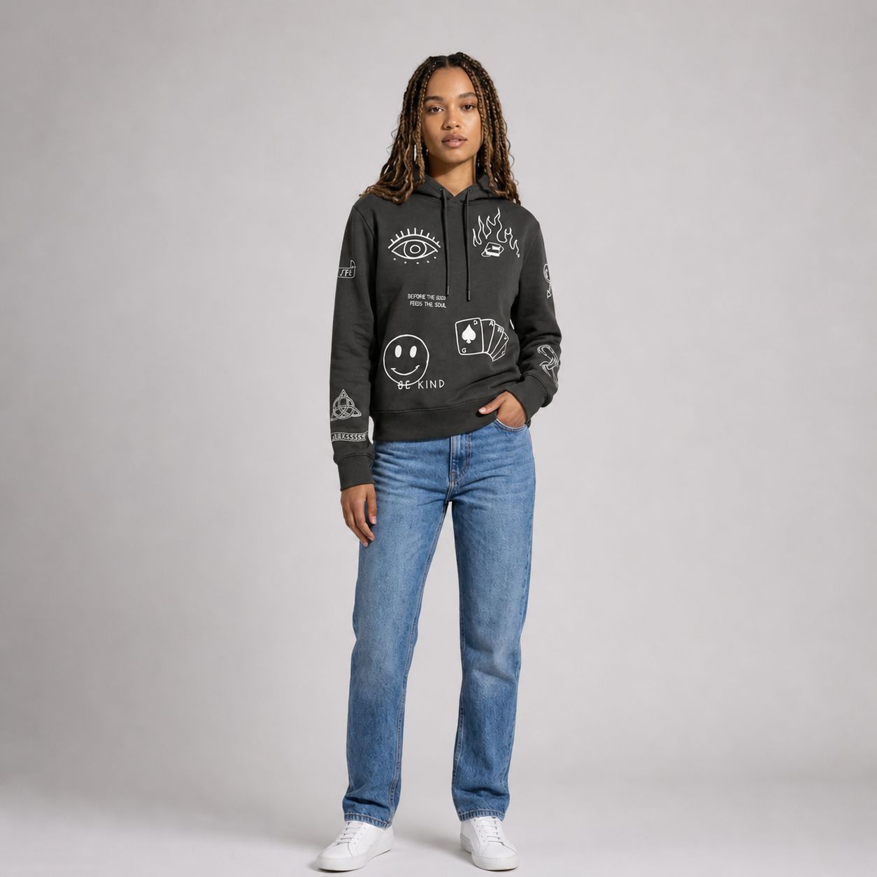 Black oversized hoodie by Cale Collective