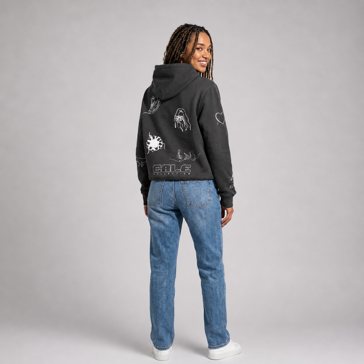 Black oversized hoodie by Cale Collective