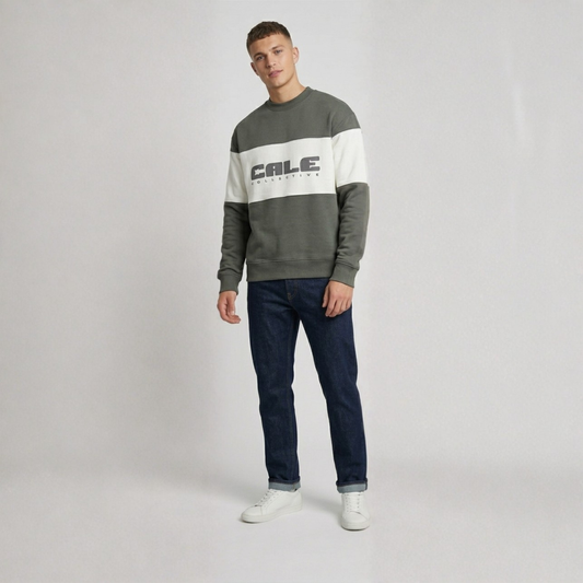 Black oversized crew sweatshirt by Cale Collective